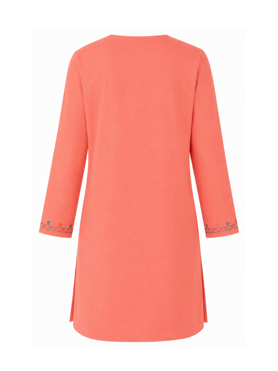 Noor : Aari embroidery summer kurti | Pink